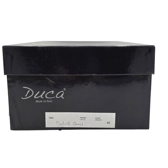 NEW Duca Italy Mens size 9 Burnished Brown Leather Plain-toe Derby Oxfords 42EU - Picture 4 of 14